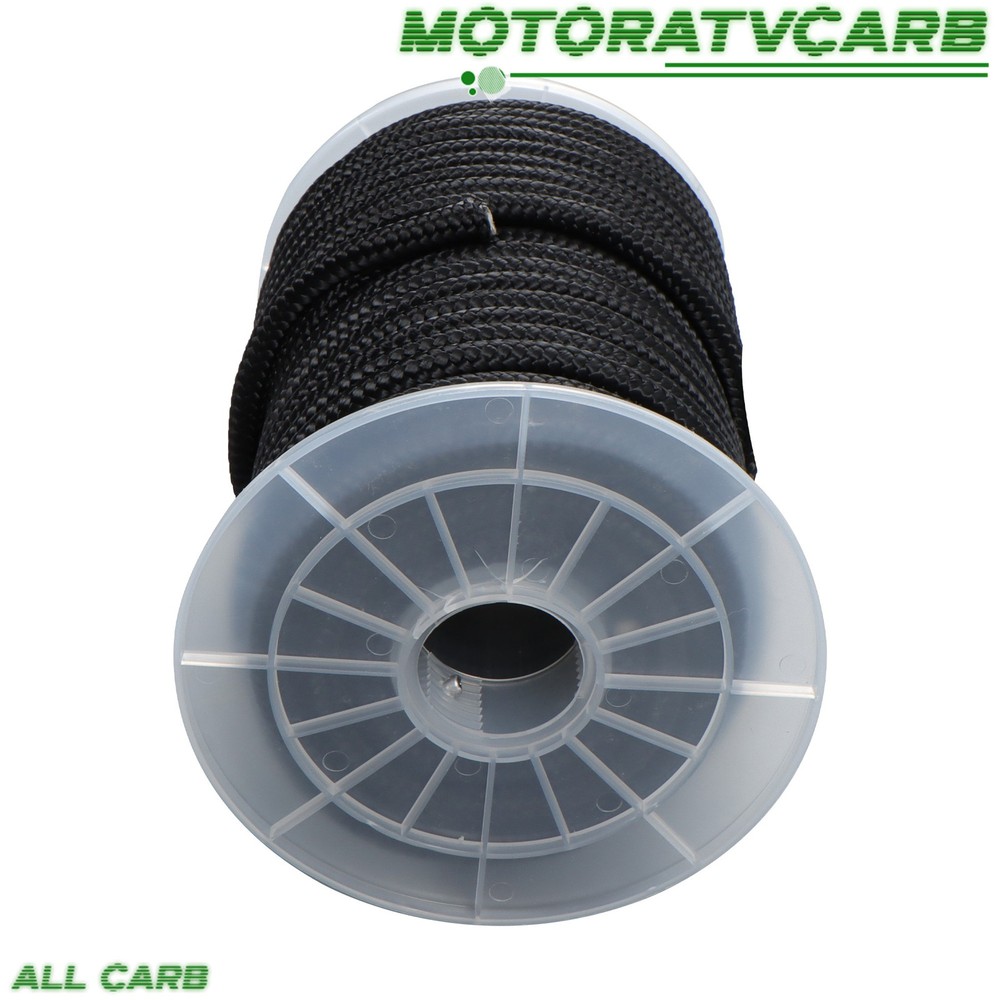 ALL-CARB Nylon Rope Solid Braided 3/8" × 100' Strong Durable Weatherproof Black