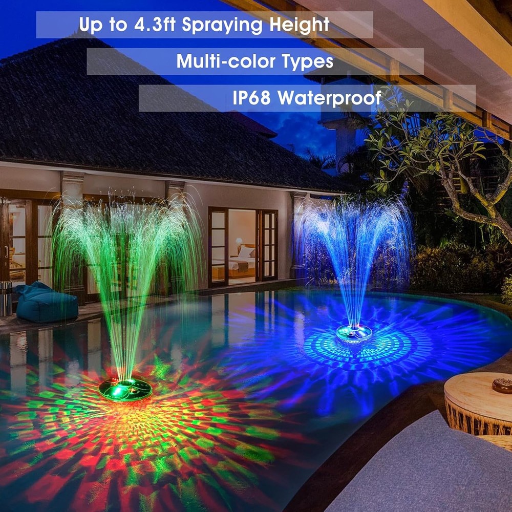 Upgraded Pool Fountain with Remote