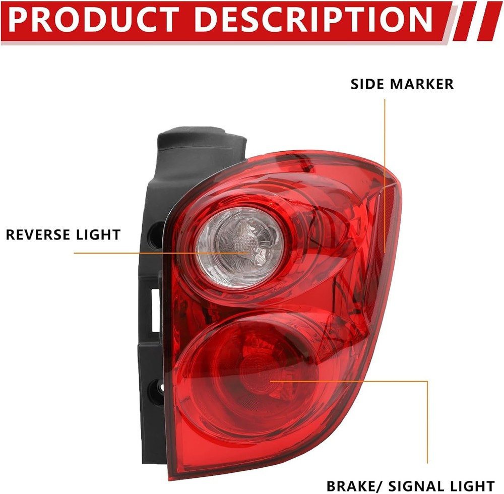 Tail Light Assembly Compatible With 2010 2011 2012 2013 Right Passenger Side