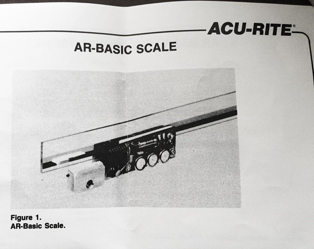 ACU-RITE 6-1/2" AR 2uM LINEAR ENCODER 38-089-061 Glass Scale w/ Read Head