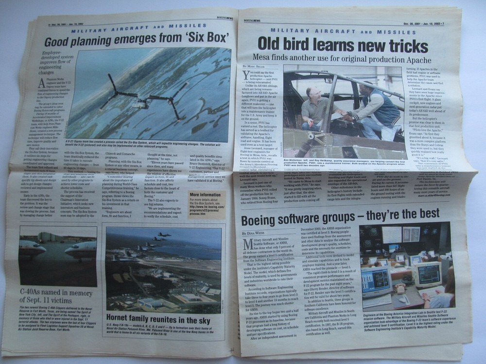Boeing News (9 Issues) 2001-2002