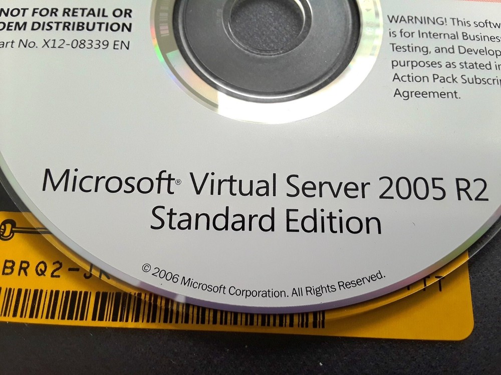 Microsoft Virtual Server 2005 R2 Standard Full Version w/ Permanent License