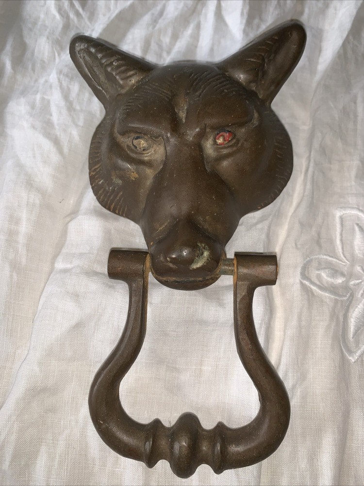 Vintage Fox Head Door Knocker