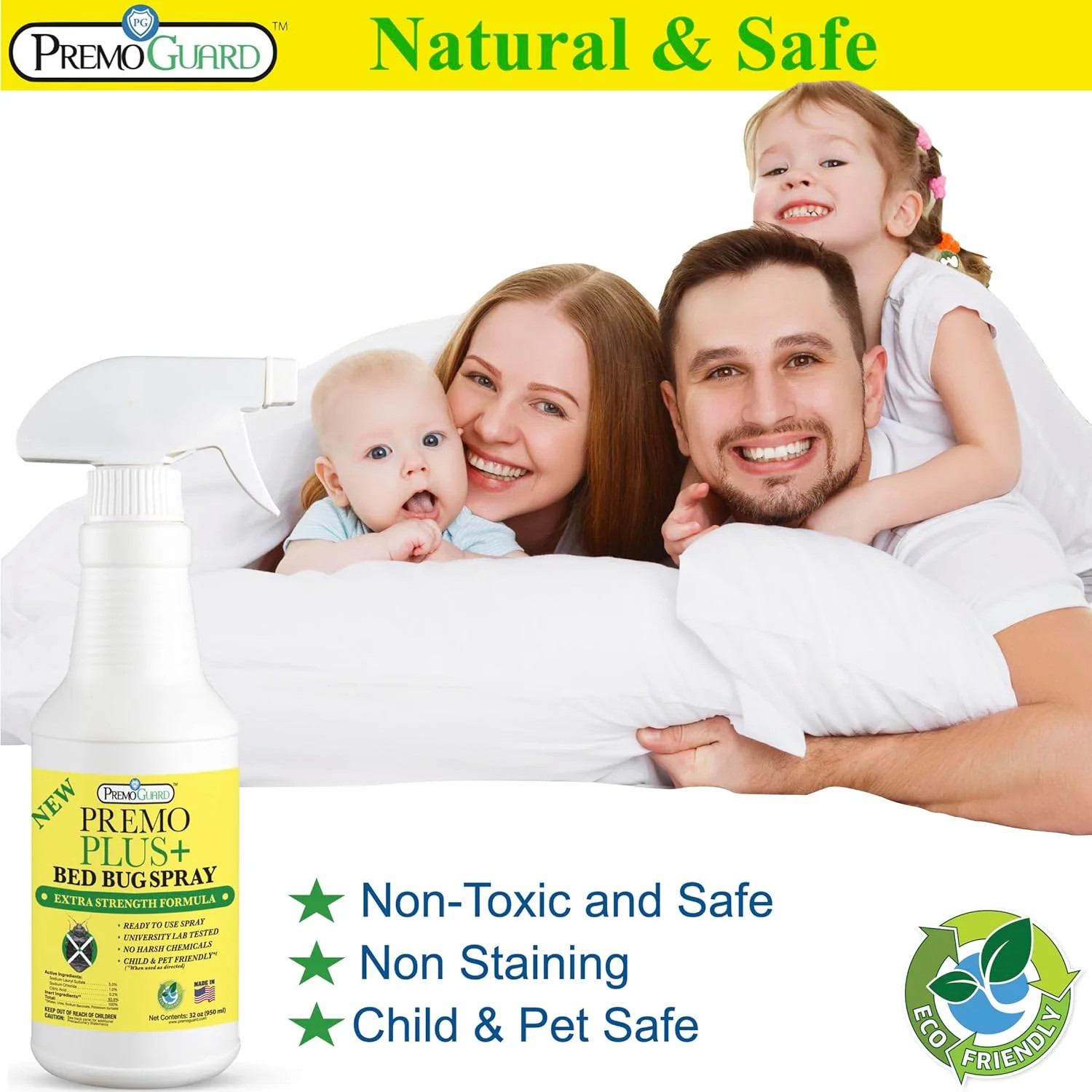 Bed Bug Plus - All Natural Non-Toxic - By Premo Guard