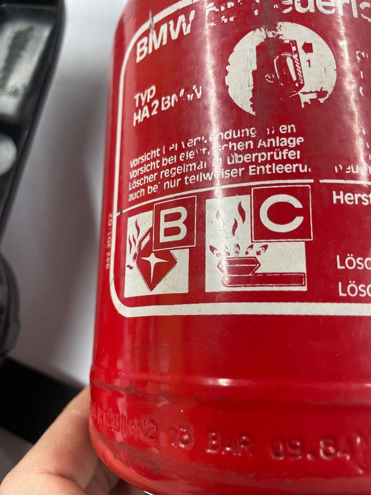 NOS BMW Fire Extinguisher E28, E24, E23 and bracket early for M635CSI