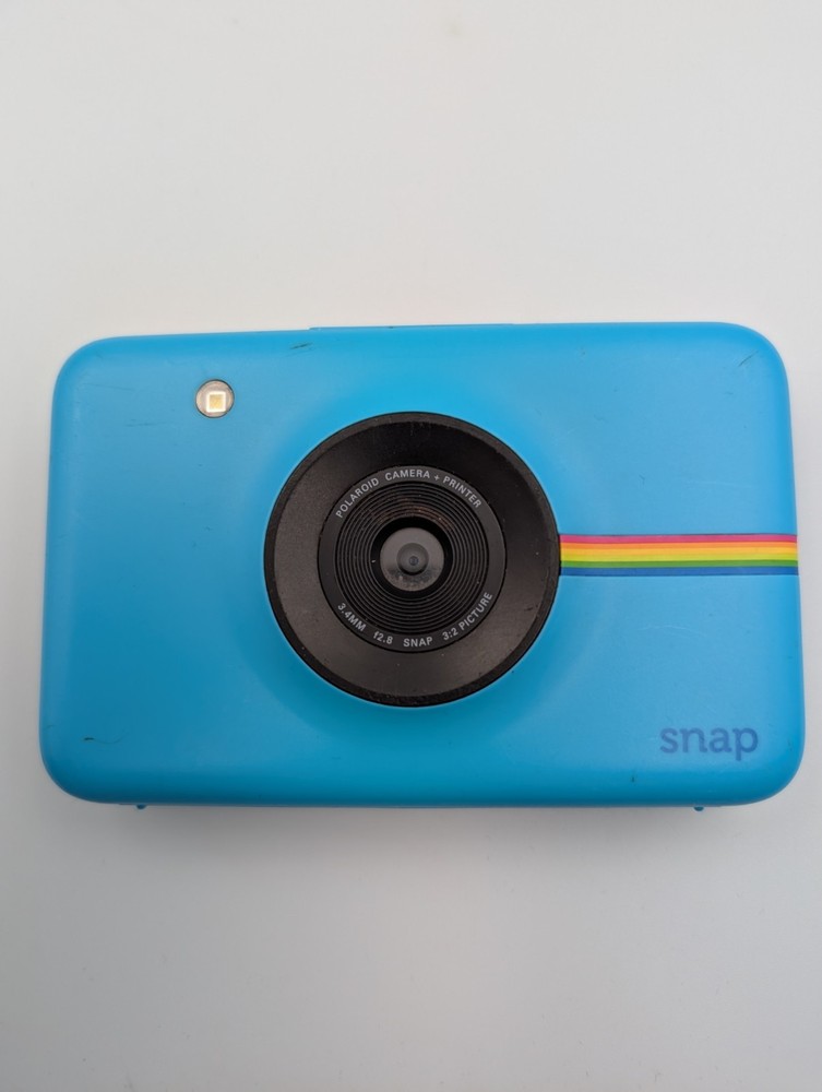 Polaroid Snap Instant Digital Camera Built in Printer Blue POLSP01 Tested