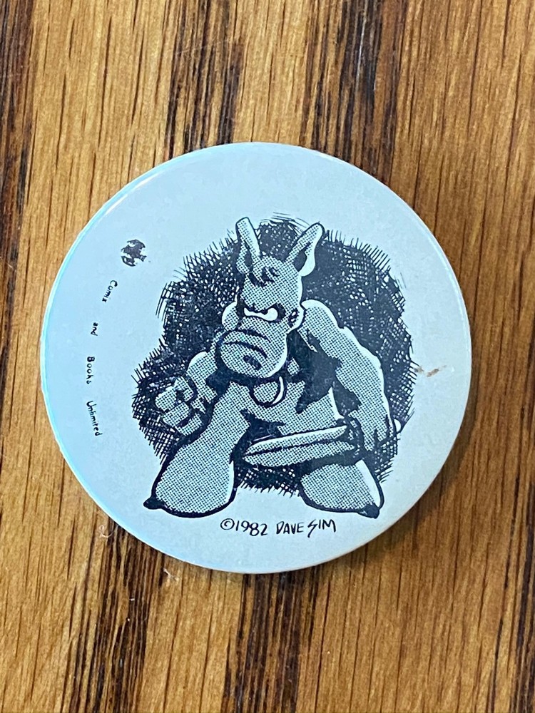Official CEREBUS Pin Button 1982 Dave Sim