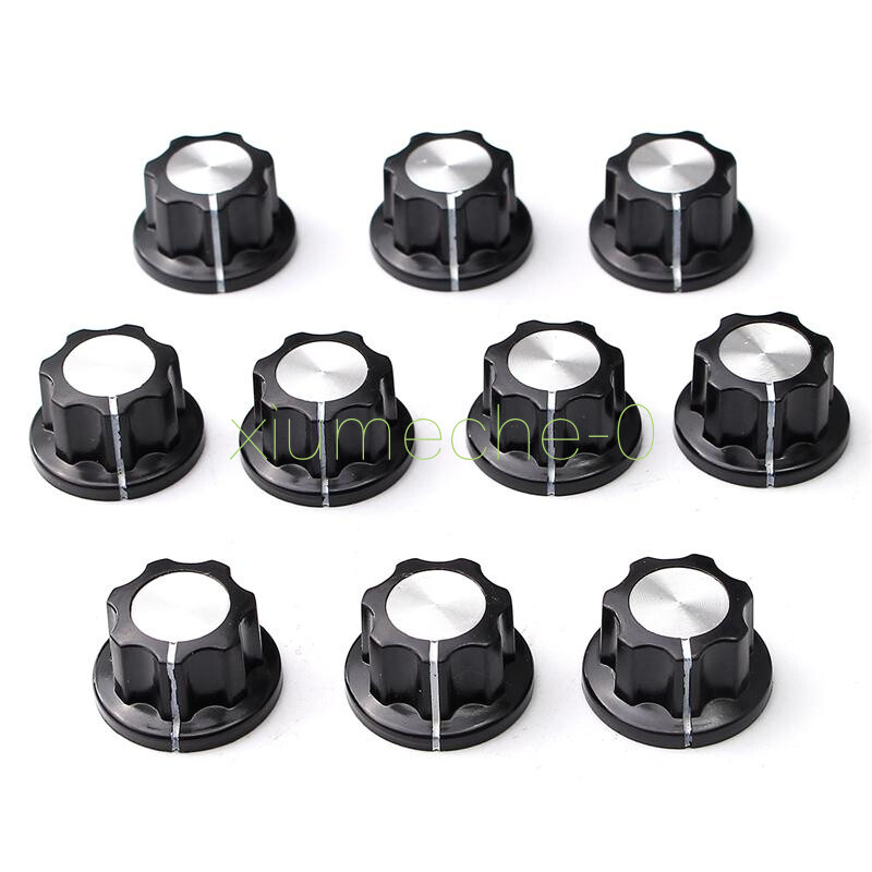 10PCS Adjustable 16mm Top 6mm Shaft Insert Turn Dia Potentiometer Rotary Knobs