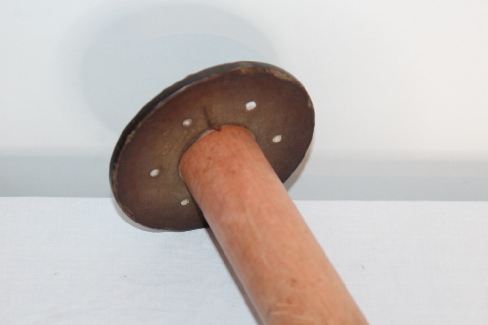 Industrial Textile Yarn Thread Spool Spindle Candlestick Holder #2 Folk Art