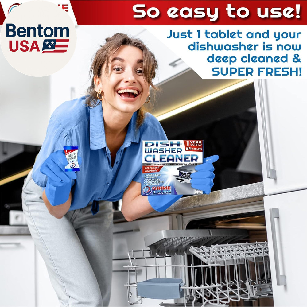 Washing Machine & Dishwasher Cleaner Tablets Bundle – 12-Month Supply | Deep Cle