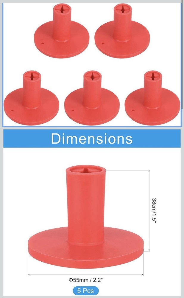 Rubber Golf Tees, Practice Training Driving Range Stable Ball Holder  5 Pack