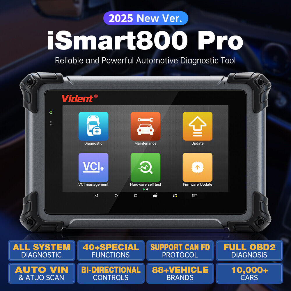 Vident iSmart800 Pro Bidirectional Scanner Topology All System Diagnostic Tool