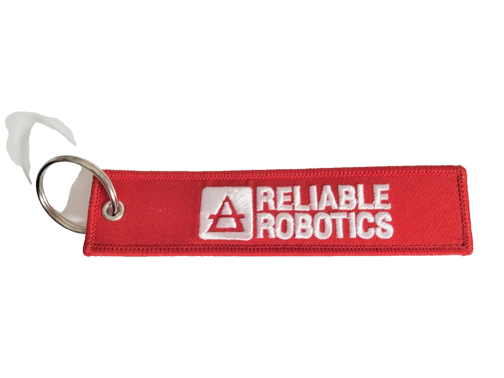 Reliable Robotics Red Tag Keychain Military
