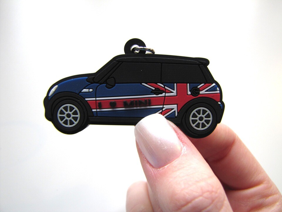 BLUE RED KEYRING - WITH LED FOR MINI ONE COOPER S D EXCELLENT GIFT