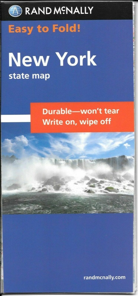 New York, Easy-to-Fold, Laminated State Map, by Rand McNally Folded & Laminated