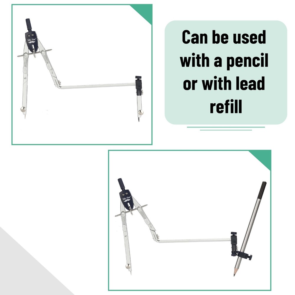 Mr. Pen- Professional Metal Compass Set, 7 pcs, Precision Drafting Compass...