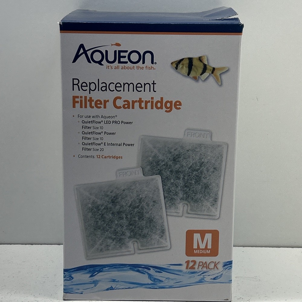 Aqueon Replacement Filter Cartridges Medium 12-Pack Easy Installation