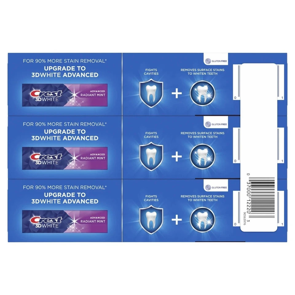 Crest Plus Baking Soda & Peroxide Teeth Whitening Toothpaste,Mint, 5.7 oz,3 Pack