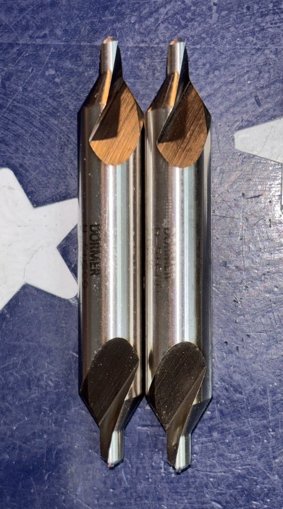 (2) Dormer 3/16” Drill & Countersink - Center Drill D/E 5969094 A221  0241905