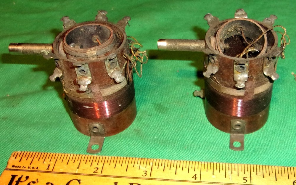 (2) Adjustable Radio Coils Variocoupler Types 2 1/4 inch