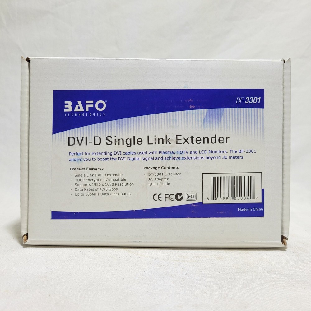 BAFO BF-3301 DVI-D SINGLE LINK EXTENDER.