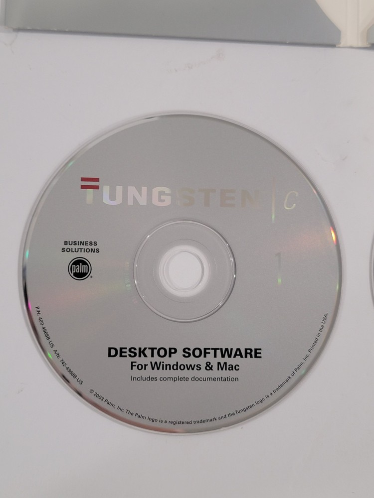 Palm Tungsten Desktop Software & Software Essentials 2 Discs For Windows & Mac