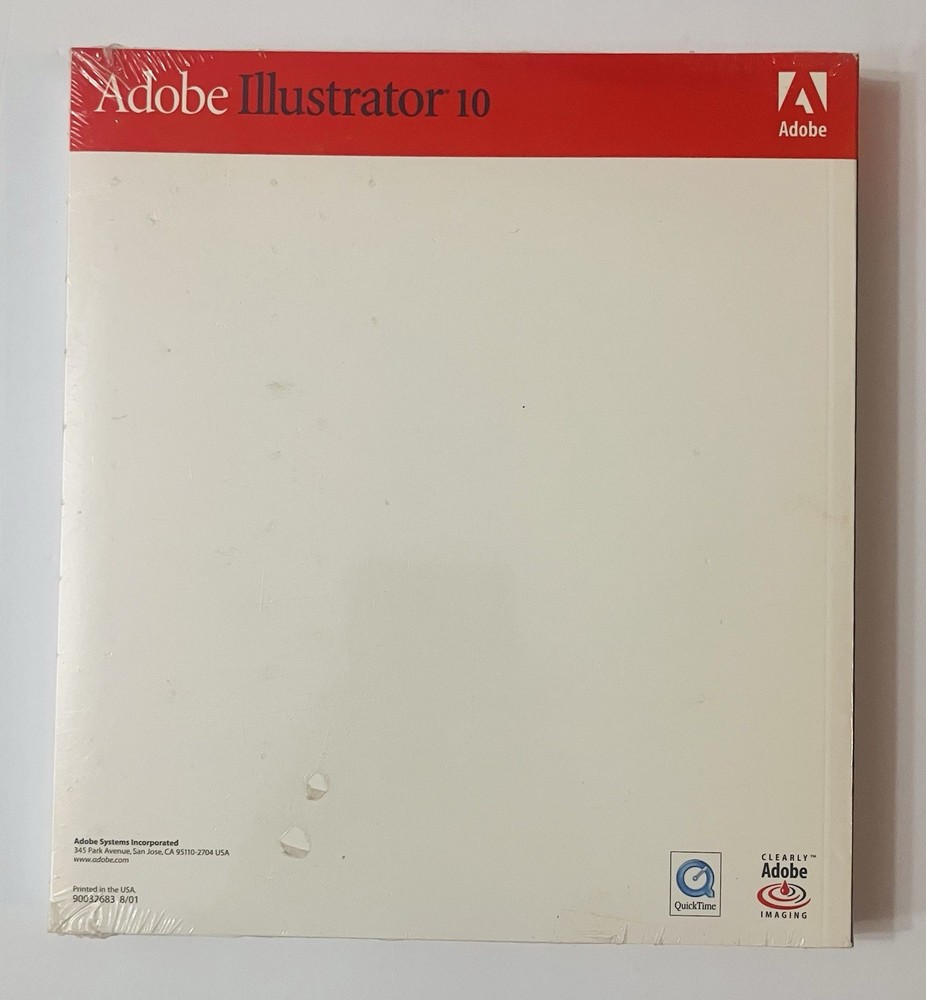 Adobe Illustrator 10 Mac Upgrade CD Set w/ Sealed User Guide & Extras, Vintage