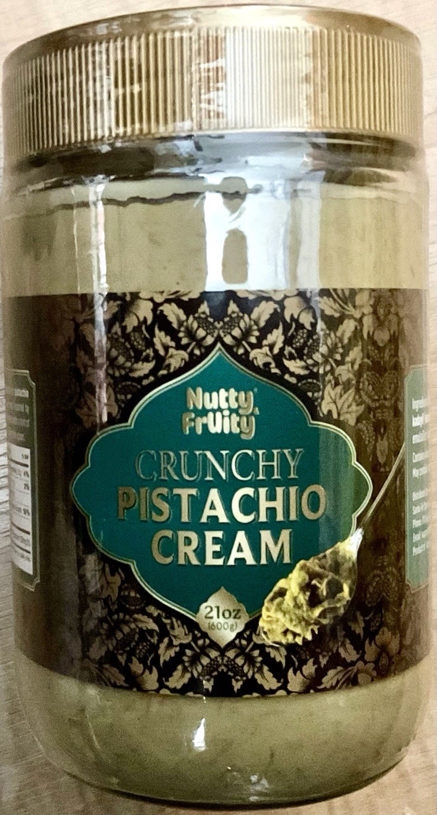 Crunchy Kadayif Pistachio Cream Spread Dubai Style Nutty Fruity, 21 oz (600g)