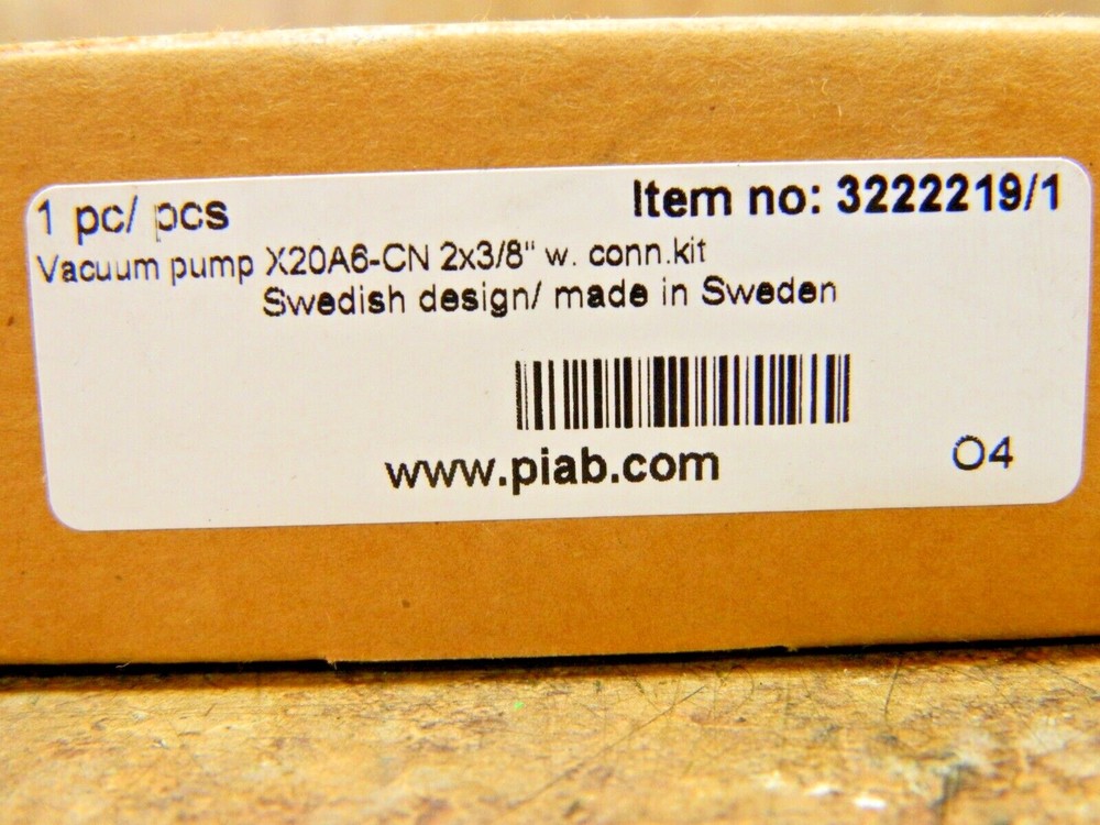 PIAB X20A6-CN Vacuum Pump