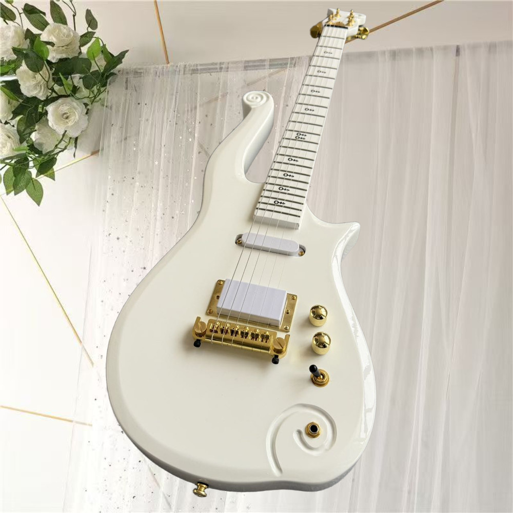 エレキギター、新品、高品質、音質優美、送料無料、空輸、色がきれい、材質が良質。白