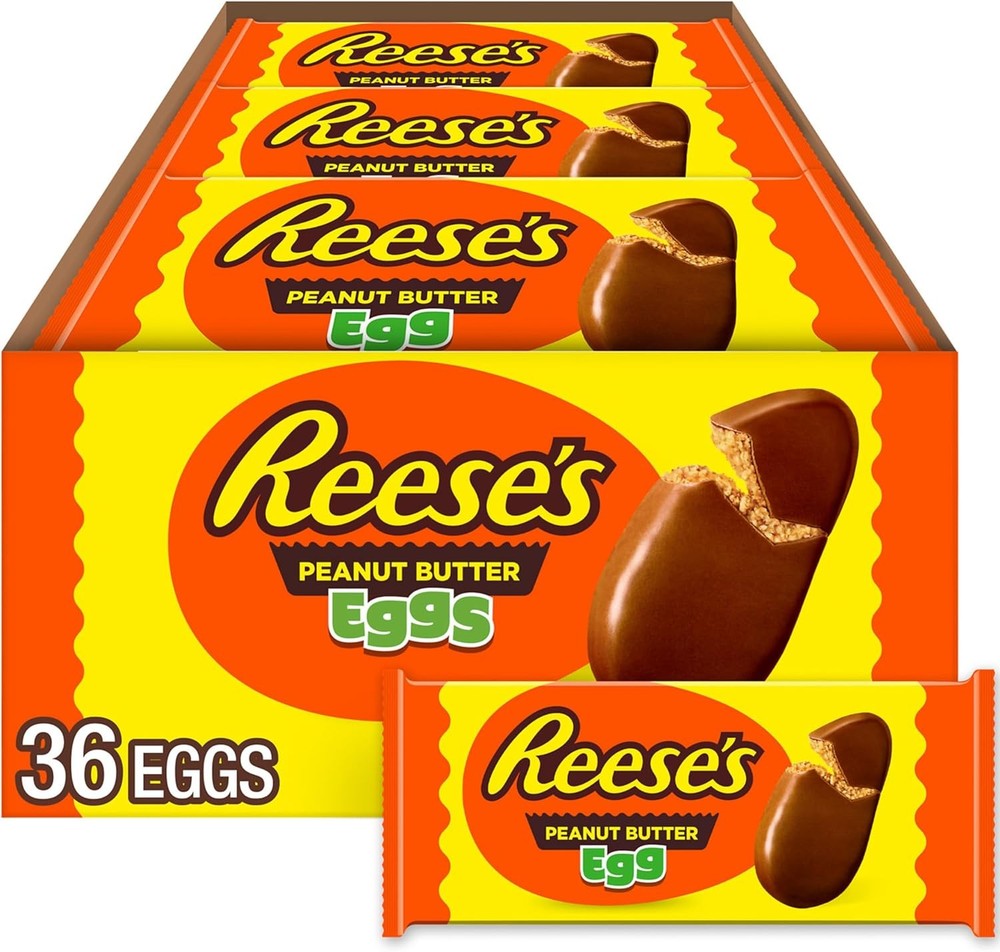 REESE'S Milk Chocolate Peanut Butter Eggs, Easter Basket Easter Candy Pas