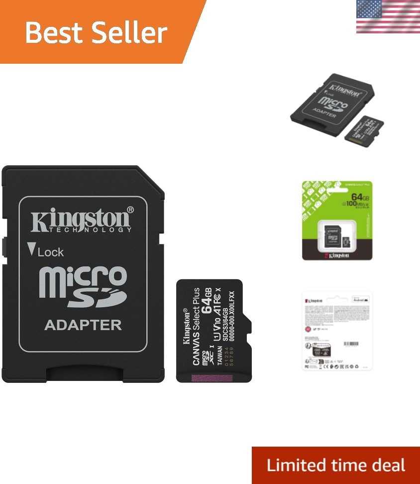 High-Speed 64GB Canvas Select Plus microSD Card | A1 Performance for App Storage