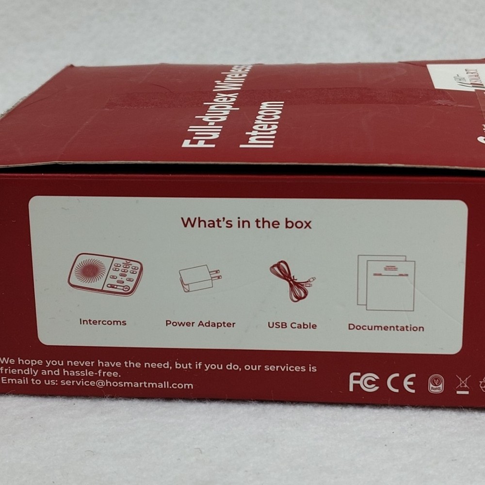 HO-Smart 2-Way Full Duplex Wireless Intercom 2-Set 1300ft EUC