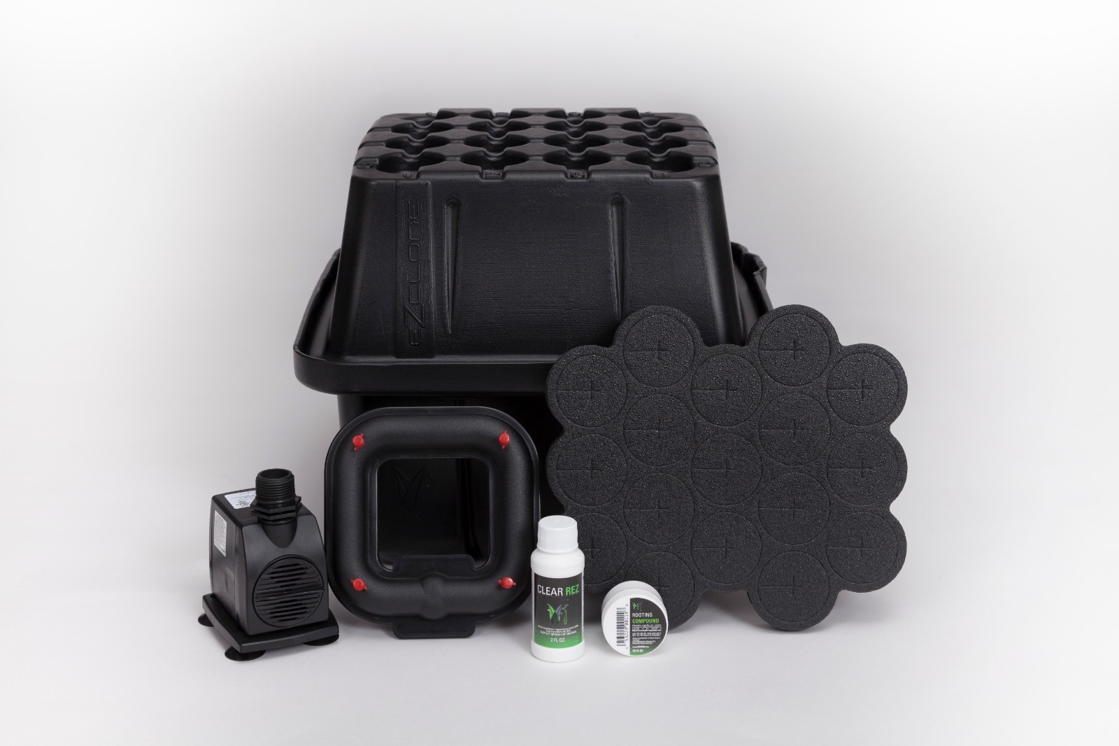 EZ Clone Low Pro 16 Site Aeroponic Cloner System – BLACK | USA Made Kit