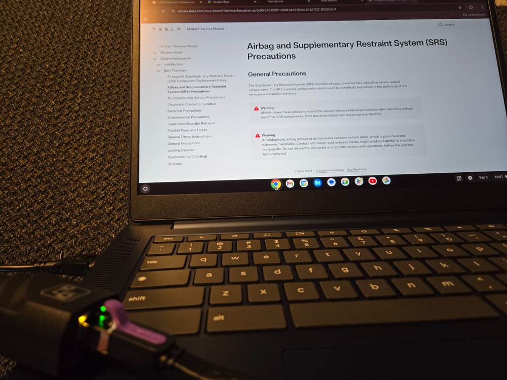 Tesla Model S 3 Y CyberTruck Laptop Diagnostic Programming Cable for ToolBox3