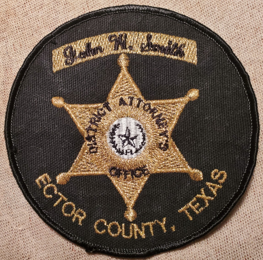 TX Ector County Texas District Attorneys Office Patch (4.25In Diameter)