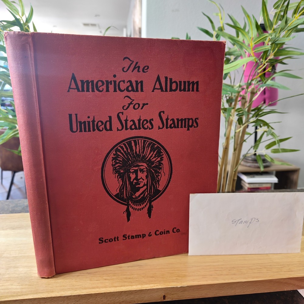 American Album for United States Stamps by Scott Publications Inc 1936 w/ Stamps