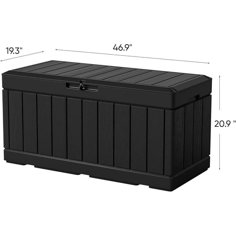 Outdoor Storage Box Waterproof Lockable Deck Organizer Multi-functional Utility