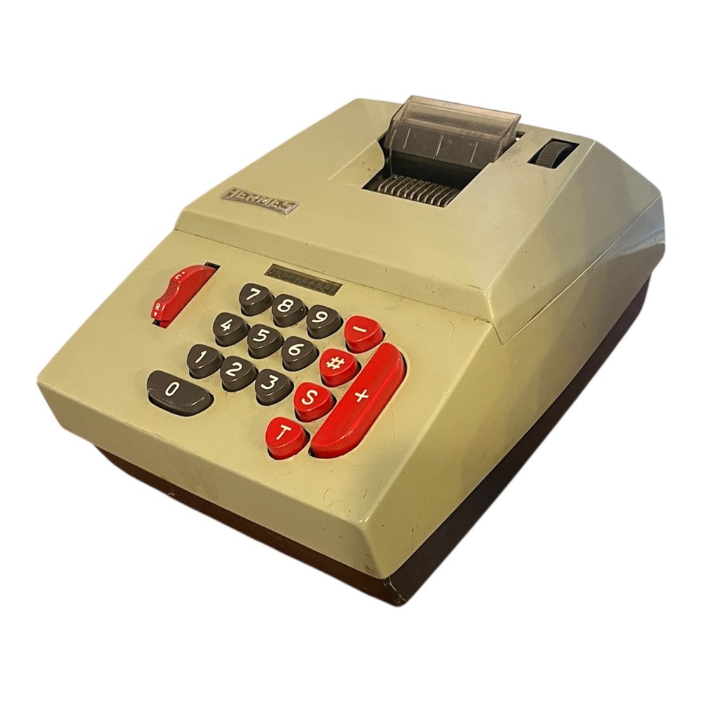 Hermes Precisa Model 209-10 Electric Calculator Adding Machine Tested, Works