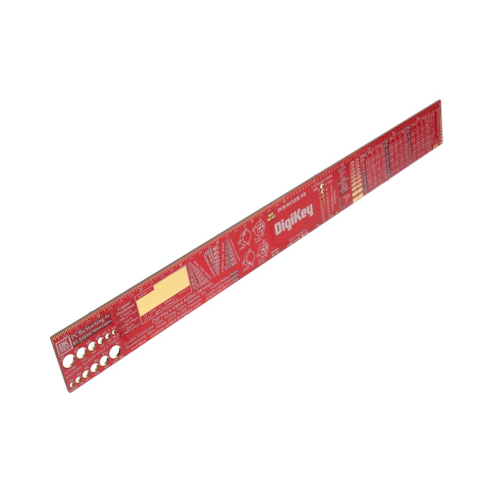 Digi-Key RED PCB LAYOUT REFERENCE RULER 12"