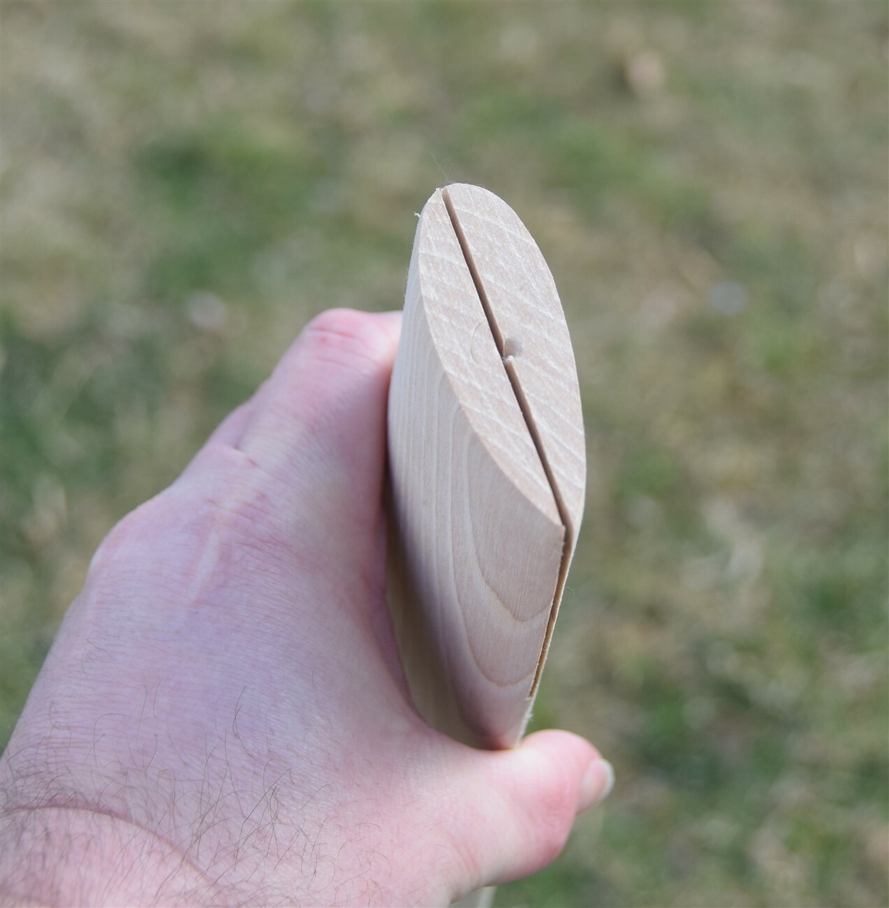 HICKORY 32" Single Bit Bent Fawns Foot Palm Swell AXE HANDLE ~ UNFINISHED