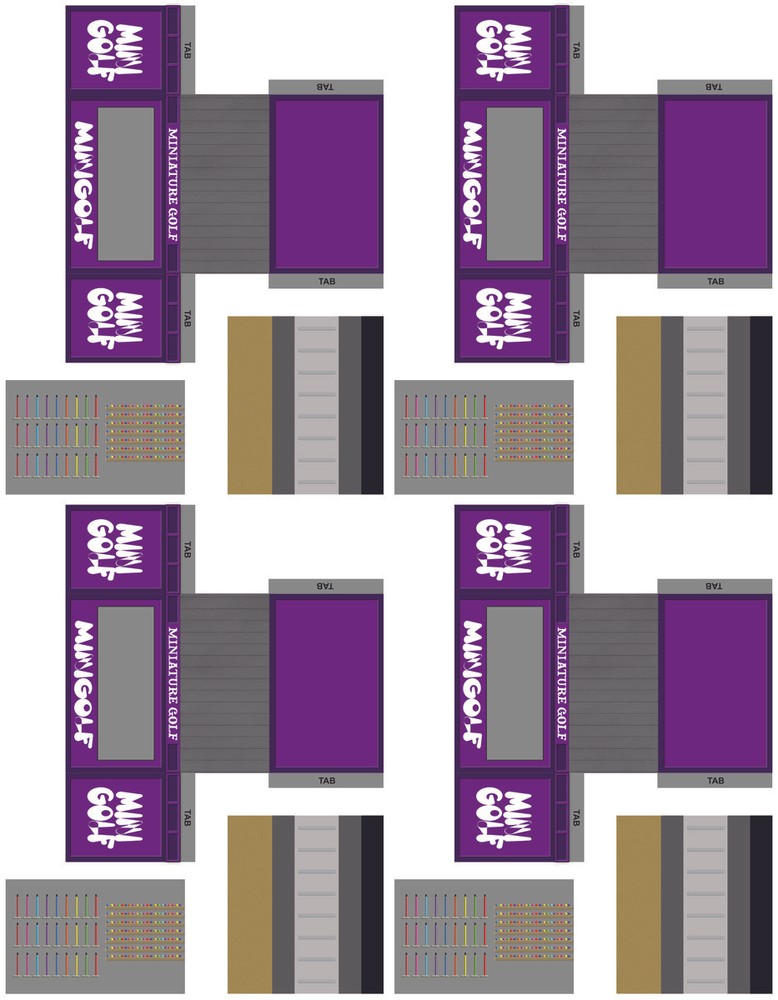 HO Scale Miniature Golf Model Train Scenery Sheets – Fun Train Layout Addition