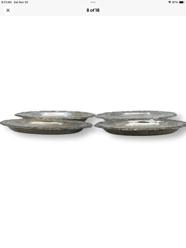 Reed Barton Vtg Silver Plated Steel Serving Set Bowl Plates USA Dining Ware HTF