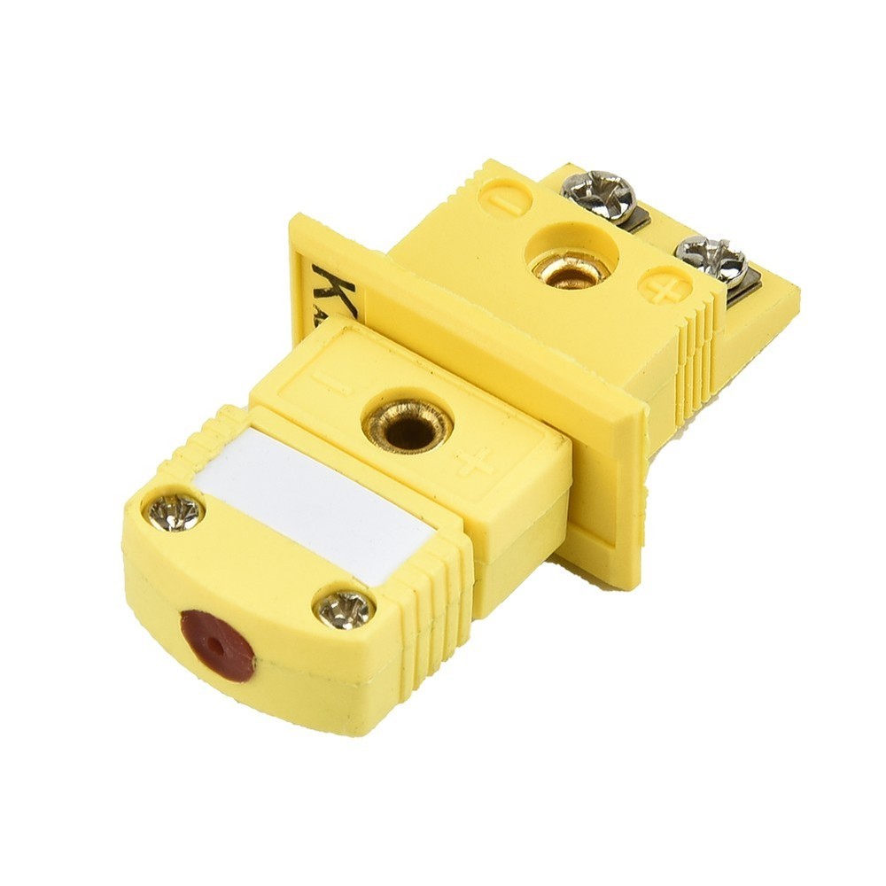 Panel Mount K Type Thermocouple Miniature Socket Yellow 1 Set High Quality