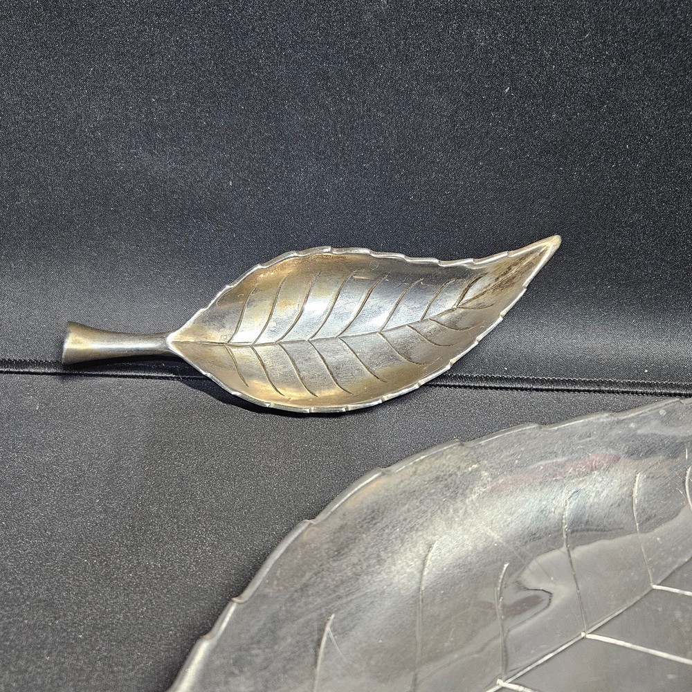 Lot of 4 Silver Plate Leaf Dishes
