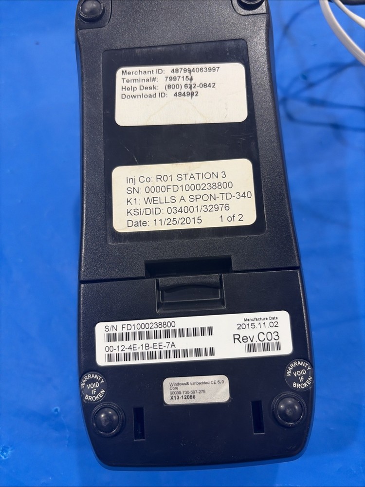 FirstDataFD150 Series Wired Credit Card Terminal POSReader FD150 Model (Working)