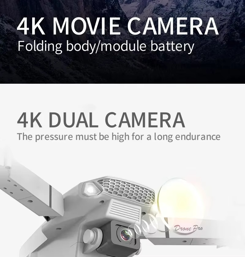 Professional Foldable Drone E88Pro 4K WiFi Camera FPV HD WiFi 360° Flips 2026