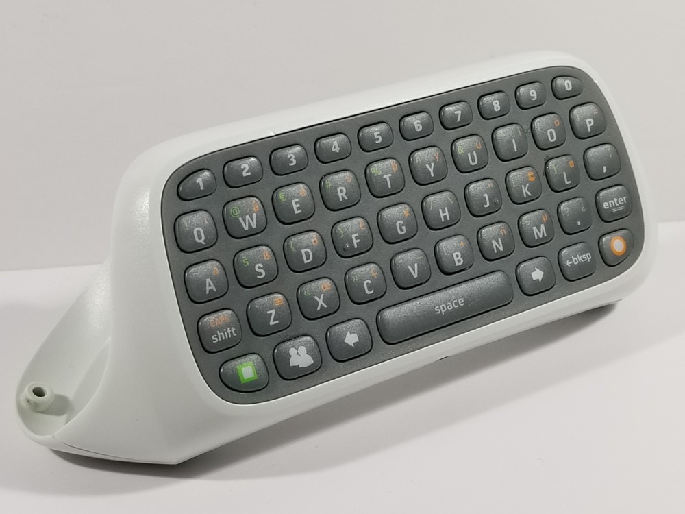 ¤ Official White Chat Pad Controller Keyboard Wired Microsoft Xbox 360 OEM Teste