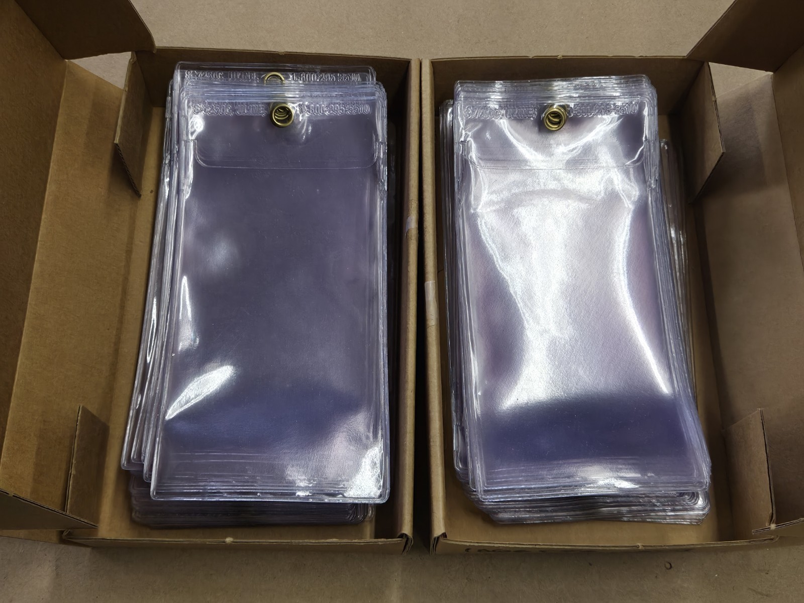 Lot Of 100 Uline S-7250C Vinyl Tag Protectors 3-1/8" X 6-1/4"