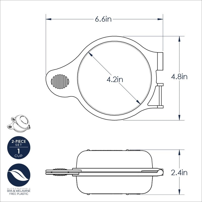 Microwave Egg Sandwich Maker Non-Stick Cooking Tool Quick Breakfast Solution New